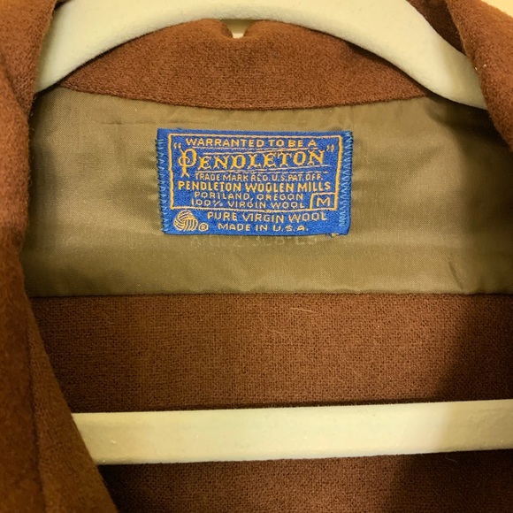 Brown wool Pendleton button up shirt - Picture 2 of 6